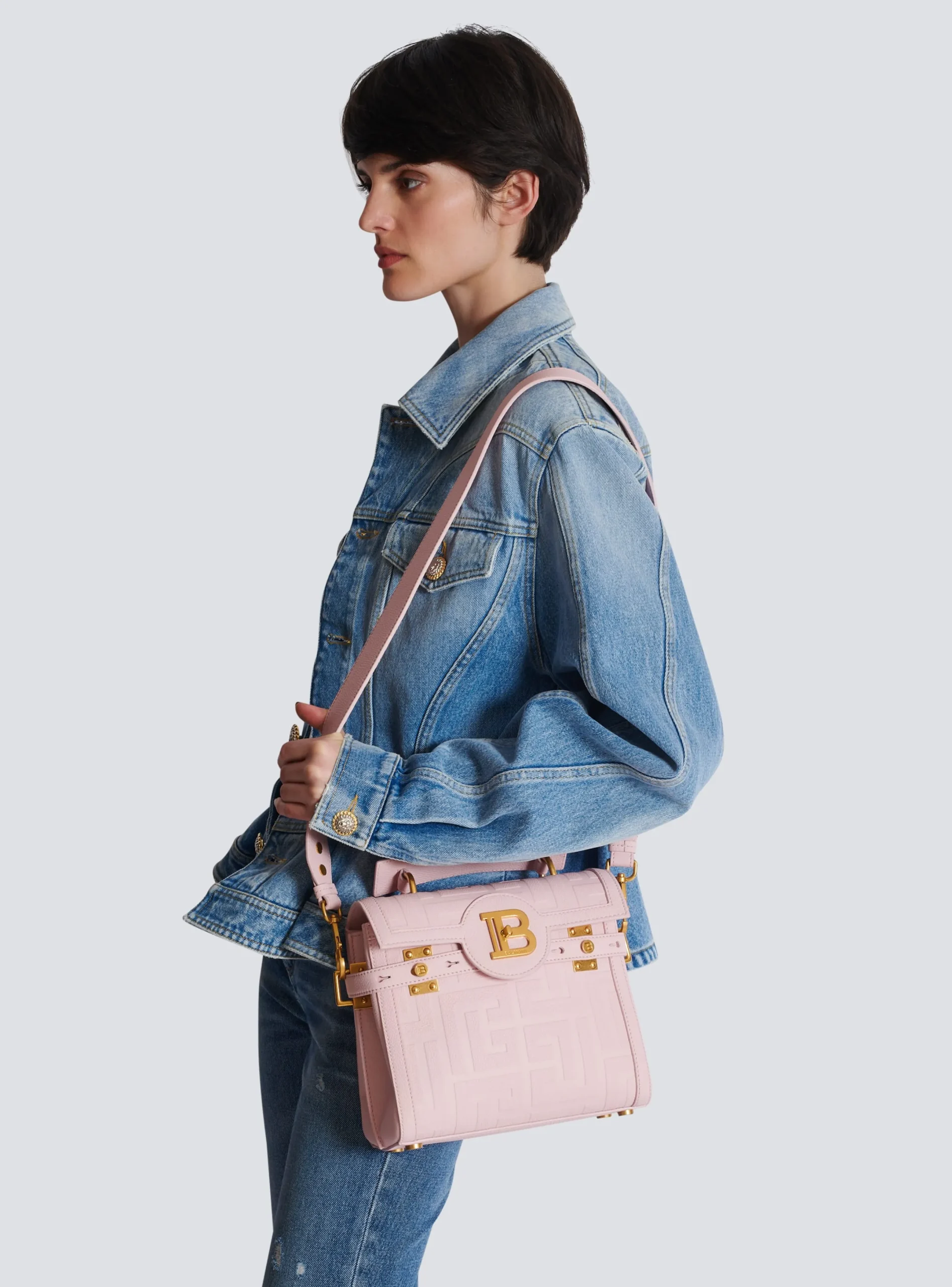 Fashion B-Buzz 23 Bag In Grained PB Labyrinth Leather Women Shoulder Bags|Crossbody Bags