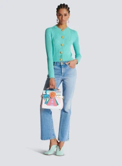 New B-Buzz 23 Calfskin And Postcard Patchwork Bag Women Shoulder Bags|Crossbody Bags