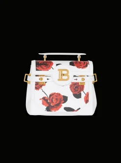 Fashion B-Buzz 23 Calfskin Bag With A Roses Print And Embossed Grid Motif Women Shoulder Bags|Crossbody Bags