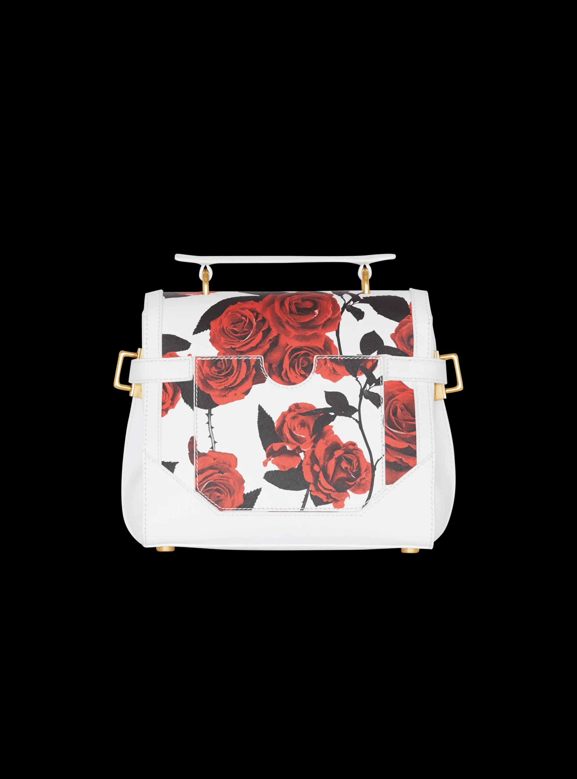 Fashion B-Buzz 23 Calfskin Bag With A Roses Print And Embossed Grid Motif Women Shoulder Bags|Crossbody Bags