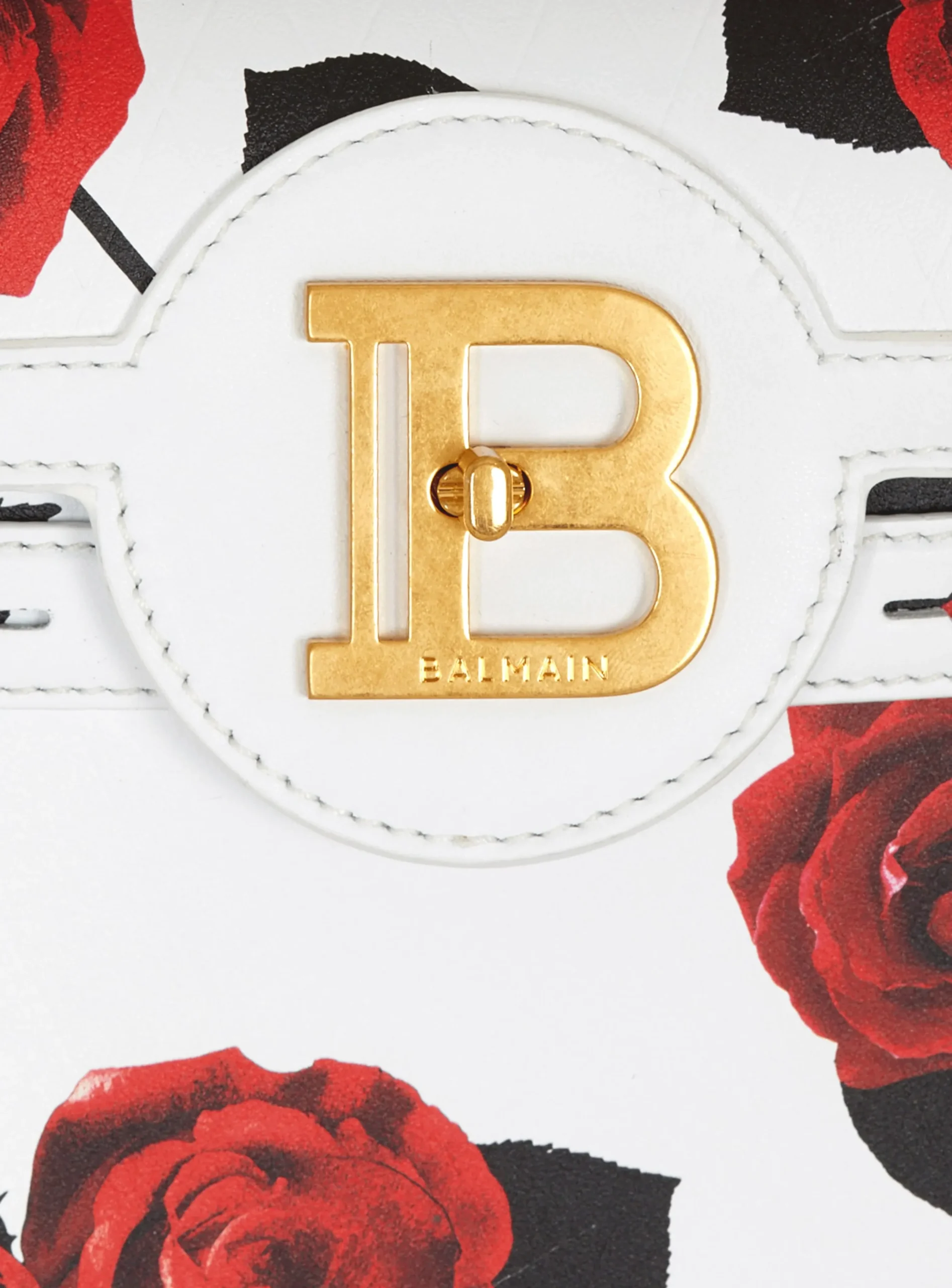 Fashion B-Buzz 23 Calfskin Bag With A Roses Print And Embossed Grid Motif Women Shoulder Bags|Crossbody Bags