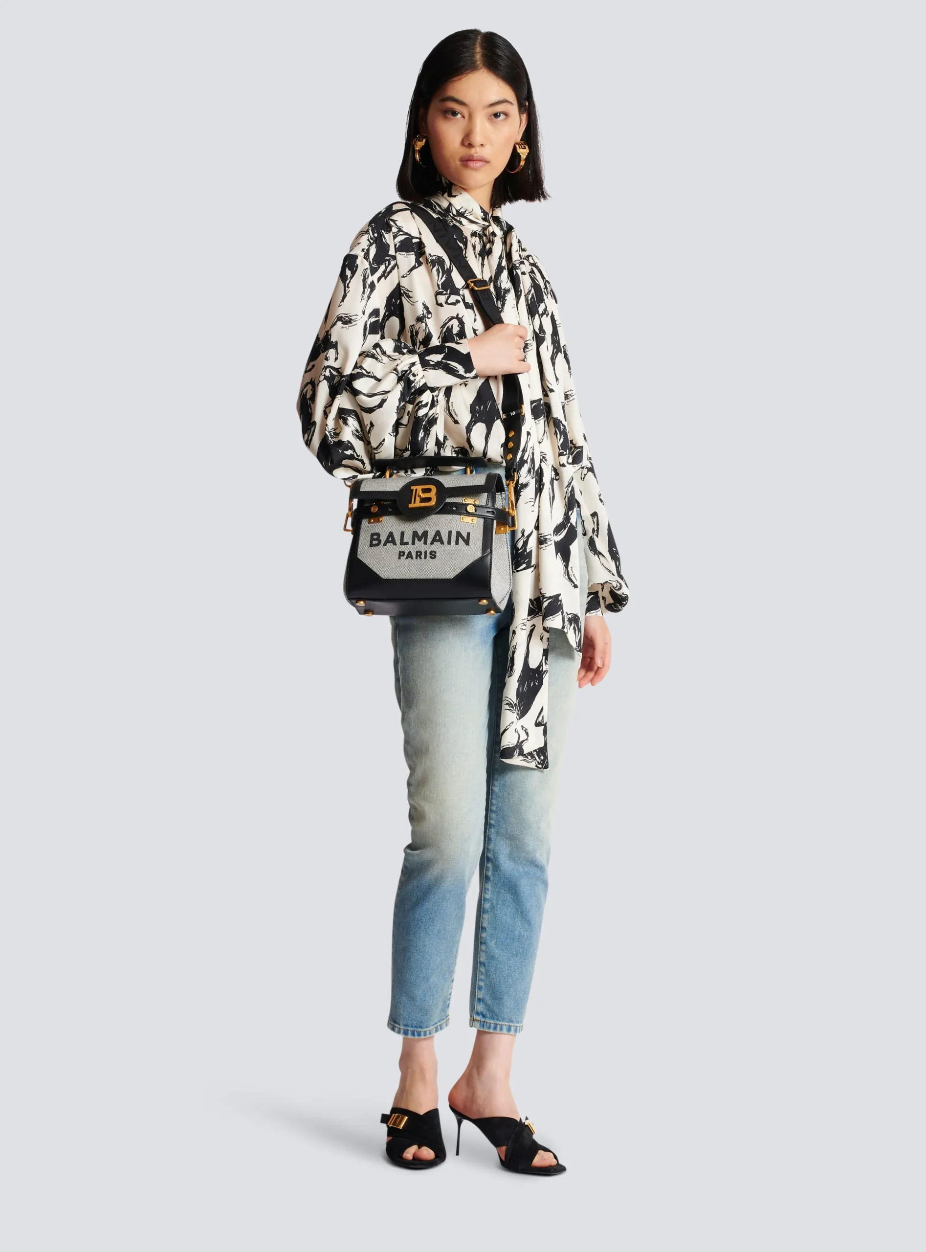 New B-Buzz 23 Canvas And Leather Bag Women Shoulder Bags|Crossbody Bags