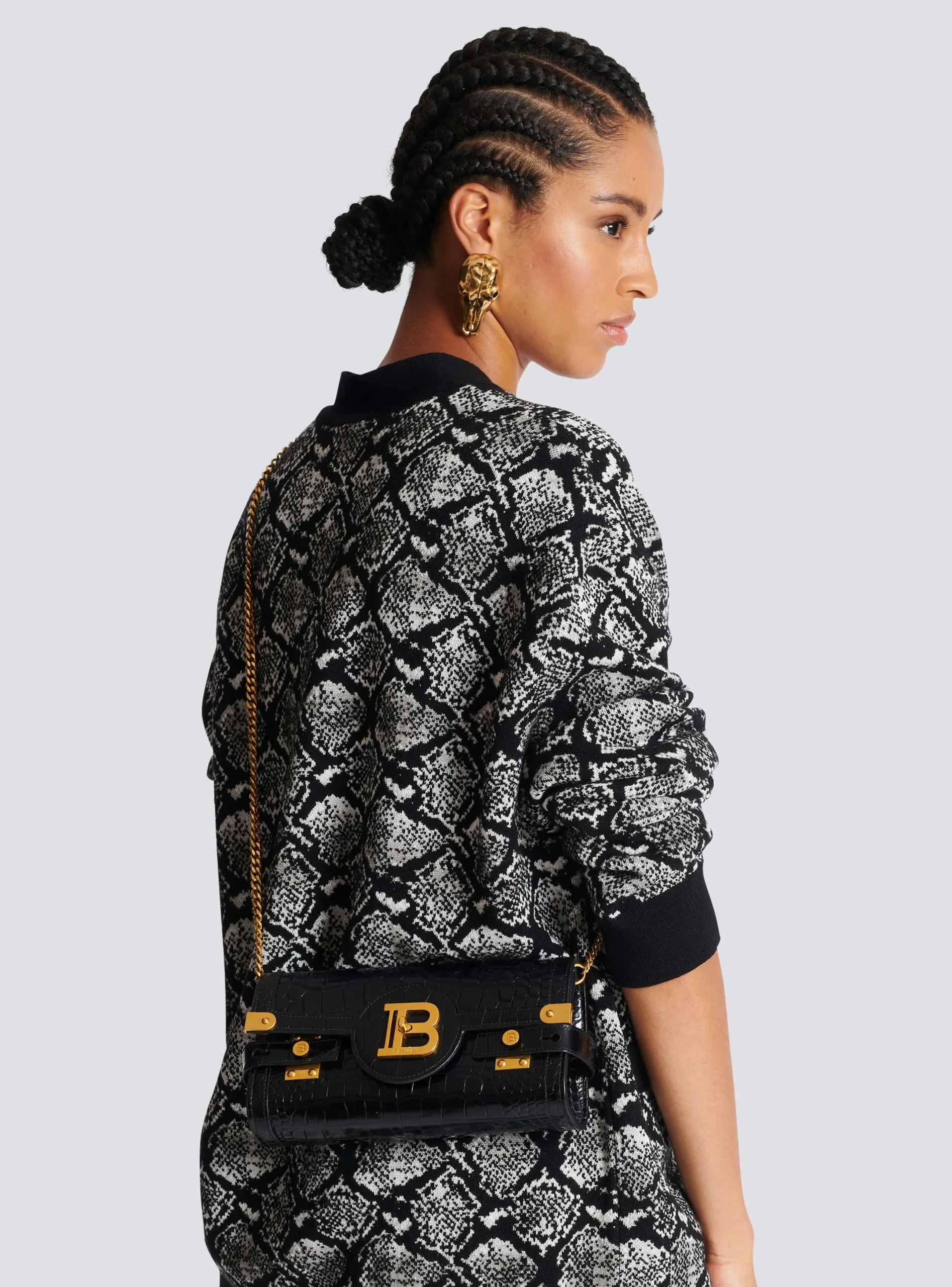 Shop B-Buzz 23 Clutch In Crocodile-print Leather Women Mini Bags|Shoulder Bags