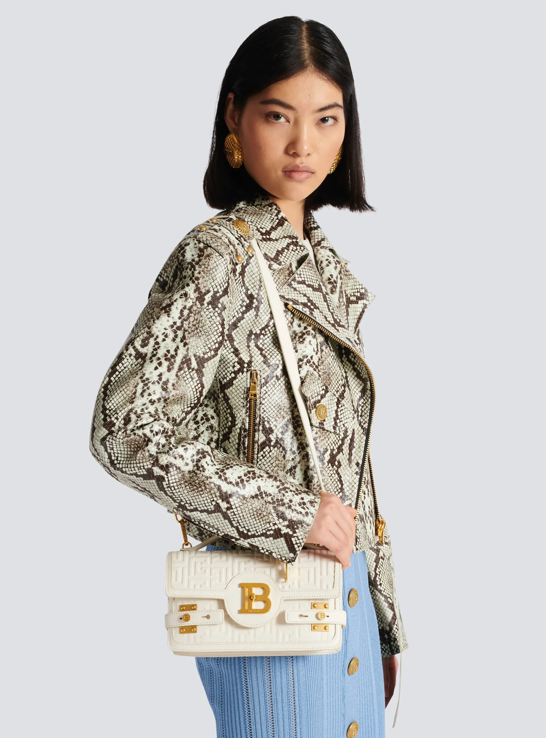 Hot B-Buzz 24 Monogrammed Grained Leather Bag Women Shoulder Bags|Crossbody Bags