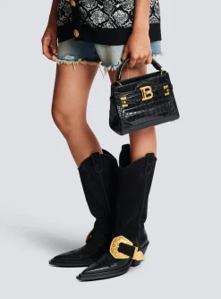 Online B-Buzz 22 Top-handle Bag In Crocodile-print Leather Women Shoulder Bags|Crossbody Bags