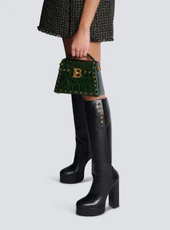 New B-Buzz Dynasty Bag In Crocodile-print Leather Women Shoulder Bags|Crossbody Bags