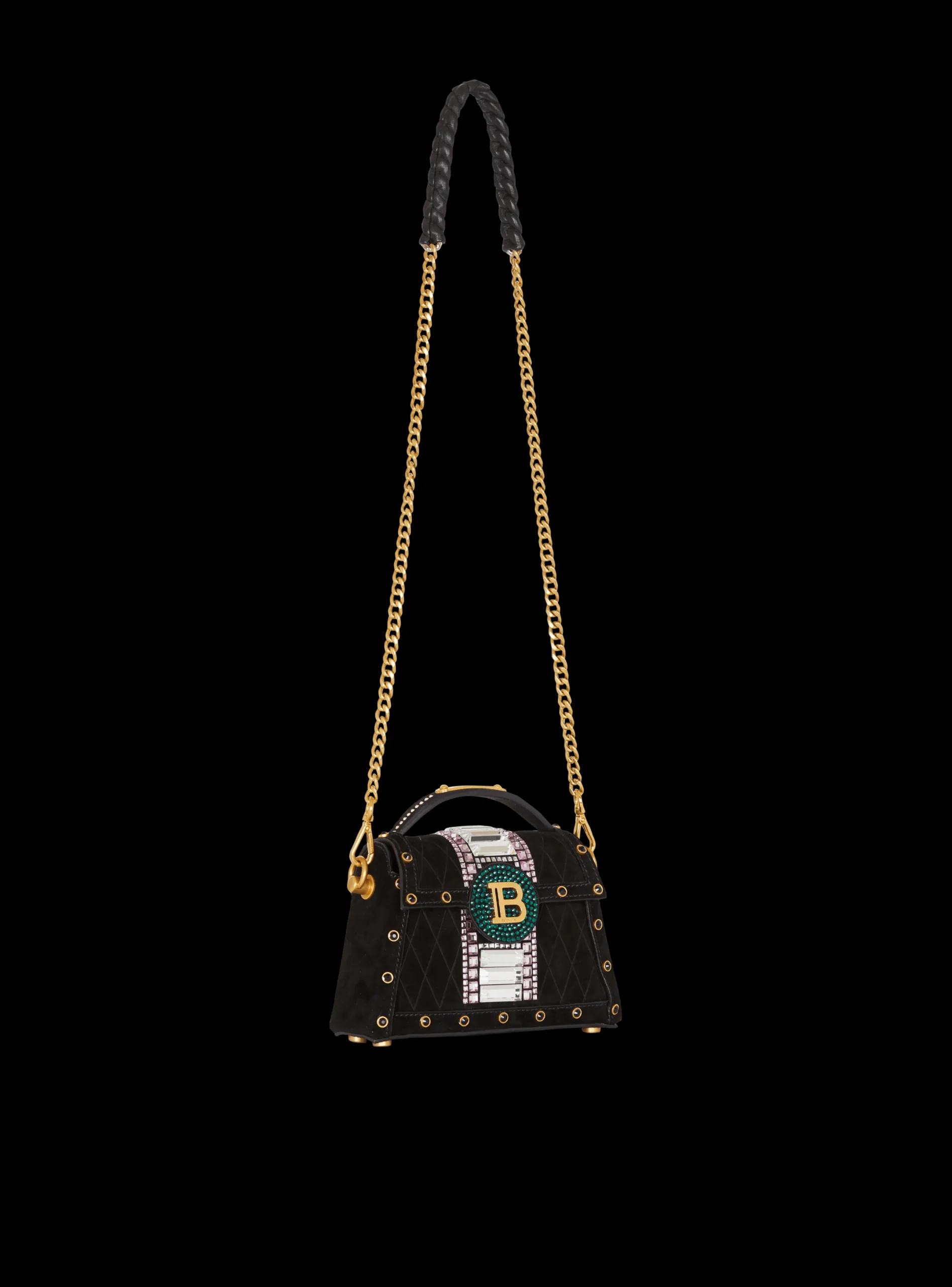 Best B-Buzz Dynasty Small Suede Bag With Embossed Grid Motif And Embroidery Women Shoulder Bags|Crossbody Bags