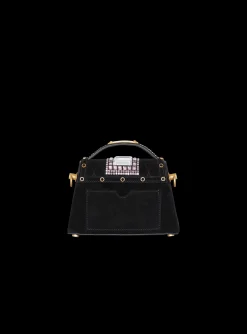 Best B-Buzz Dynasty Small Suede Bag With Embossed Grid Motif And Embroidery Women Shoulder Bags|Crossbody Bags