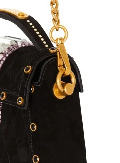 Best B-Buzz Dynasty Small Suede Bag With Embossed Grid Motif And Embroidery Women Shoulder Bags|Crossbody Bags