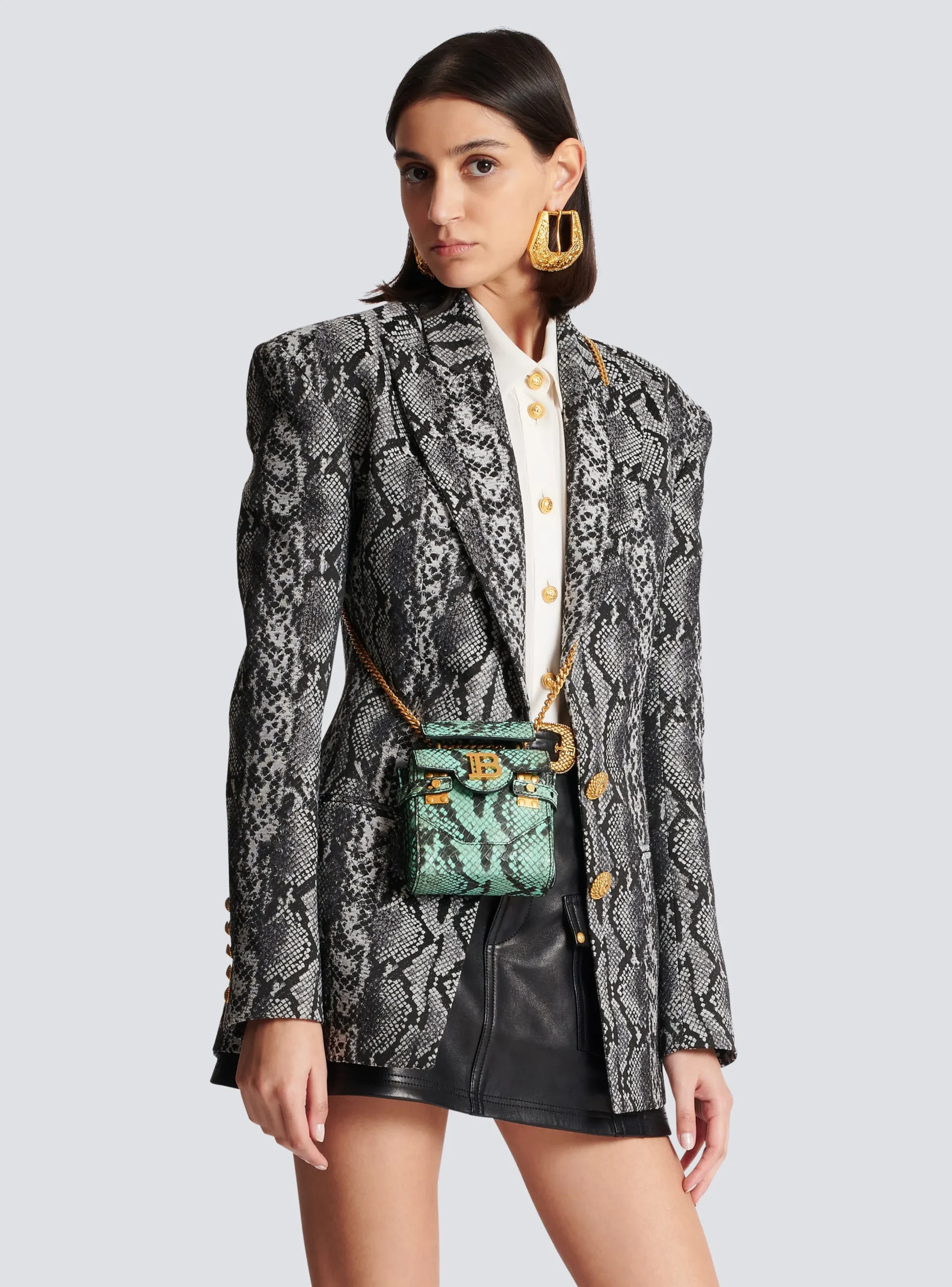 Cheap B-Buzz Mini 12 Snakeskin-effect Leather Mini Bag Women Mini Bags|Shoulder Bags