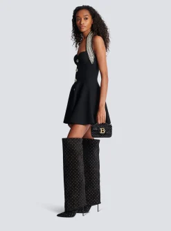 Fashion B-Buzz Mini Velvet And Crystal Bag Women Mini Bags|Shoulder Bags