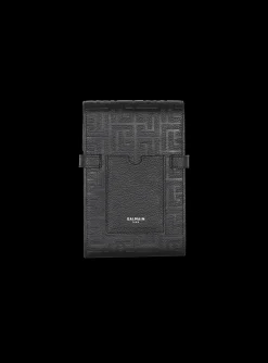 Sale B-Buzz Monogrammed Canvas And Leather Smartphone Pouch Small Leather Goods