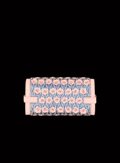 Sale B-Buzz Pouch 23 Embroidered With Grid And Roses Women Mini Bags|Shoulder Bags
