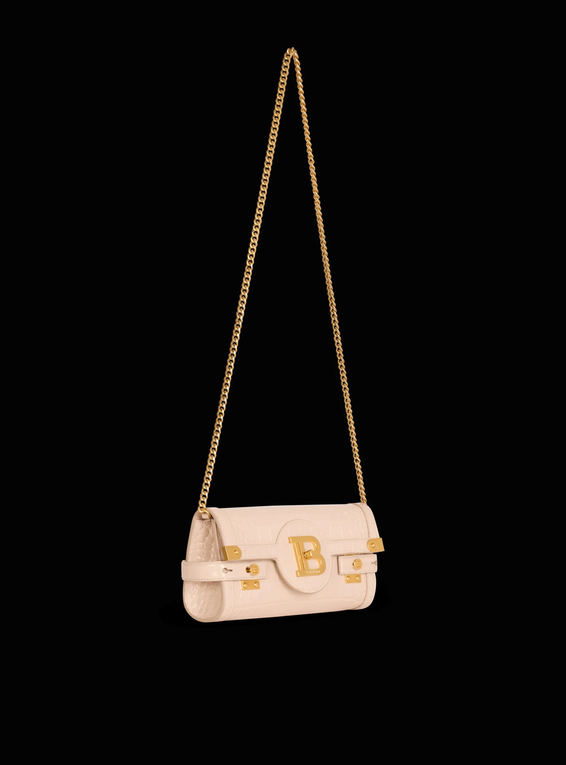Cheap B-Buzz Pouch 23 In Crocodile-embossed Calfskin Bags