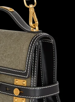Outlet B-Buzz Shoulder 24 Leather And Canvas Bag Bags
