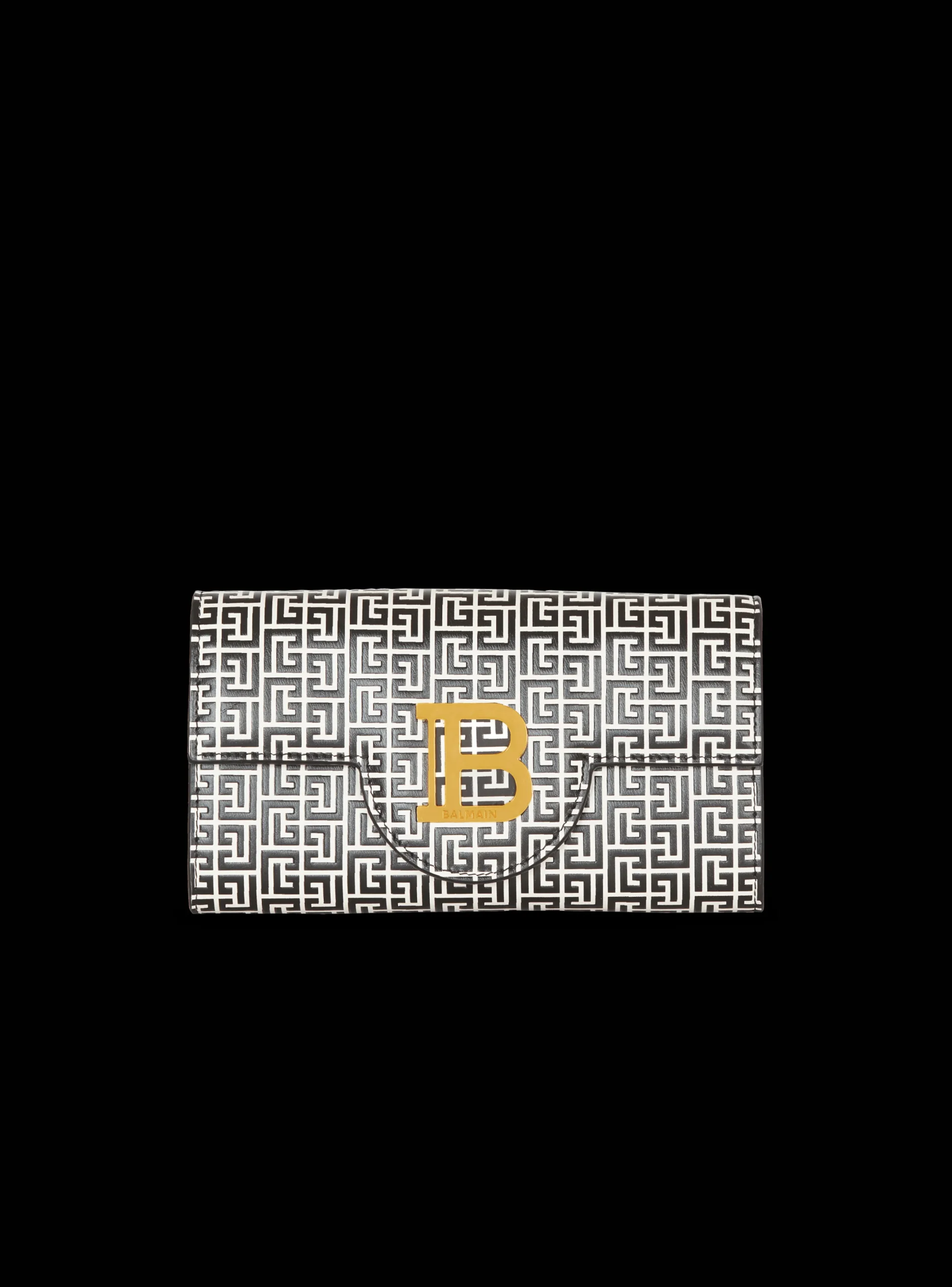 New B-Buzz Wallet In Embossed Calfskin With A PB Labyrinth Monogram Women Small Leather Goods|Mini Bags