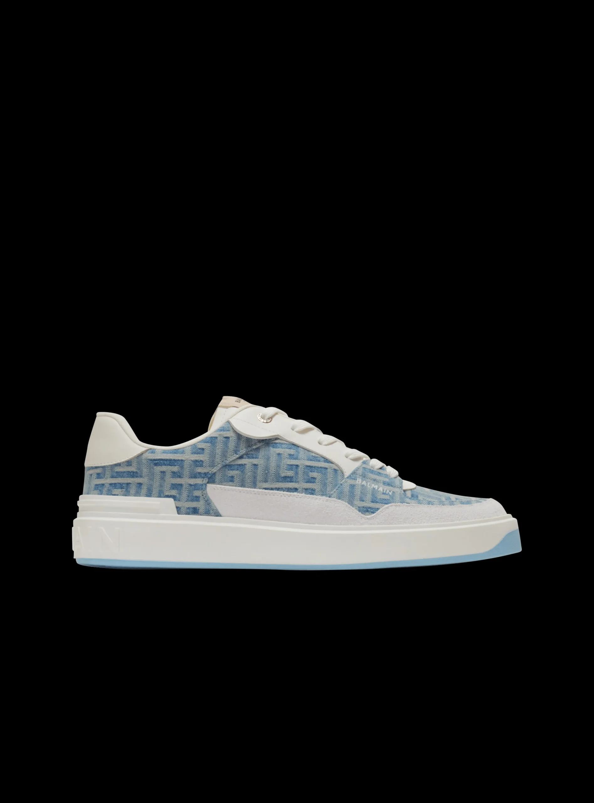 Hot B-Court Flip Trainers In Monogrammed PB Labyrinth Denim Men|Sneakers