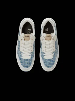 Hot B-Court Flip Trainers In Monogrammed PB Labyrinth Denim Men|Sneakers
