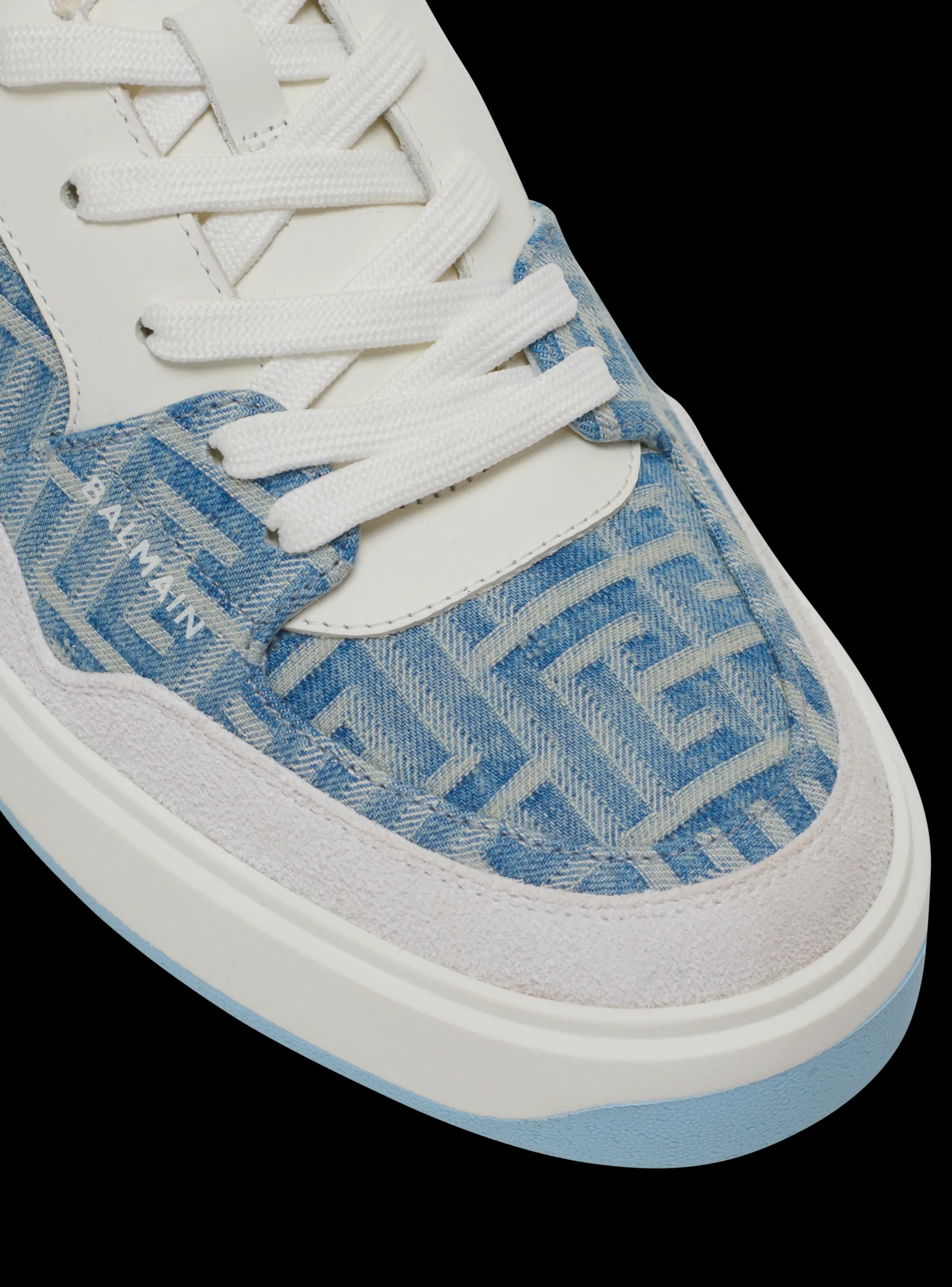 Hot B-Court Flip Trainers In Monogrammed PB Labyrinth Denim Men|Sneakers