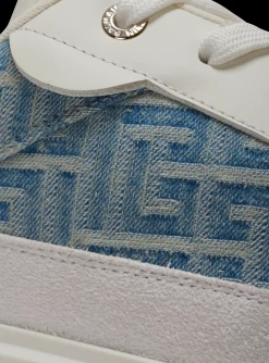 Hot B-Court Flip Trainers In Monogrammed PB Labyrinth Denim Men|Sneakers