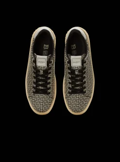 Clearance B-Court Flip Trainers In Monogrammed PB Labyrinth Calfskin B-Court