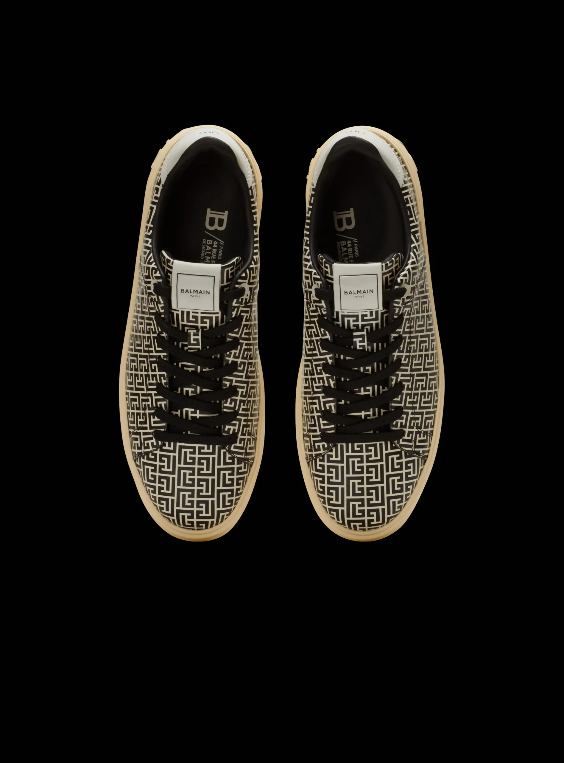 Clearance B-Court Flip Trainers In Monogrammed PB Labyrinth Calfskin B-Court