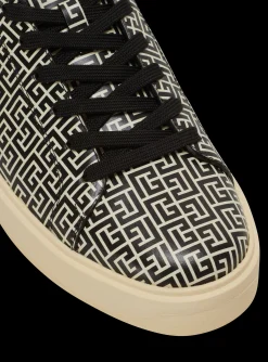 Clearance B-Court Flip Trainers In Monogrammed PB Labyrinth Calfskin B-Court