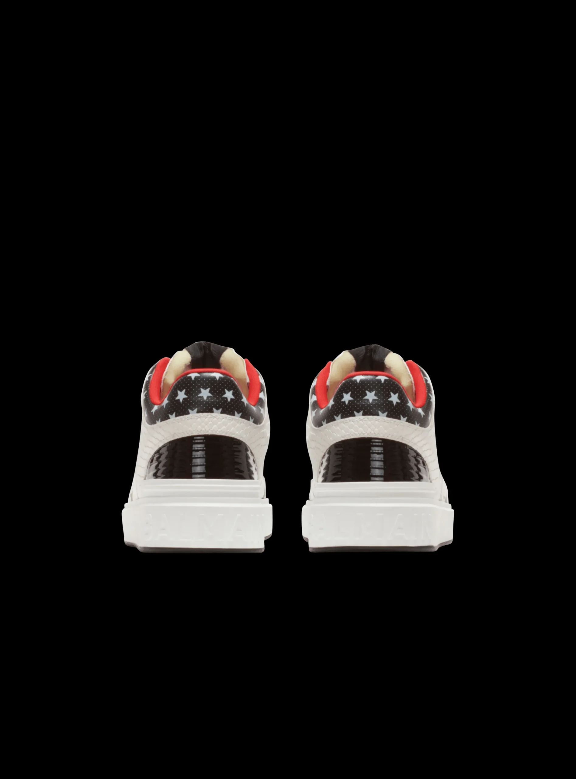 Cheap B-Court Mid Top Star Print Leather Trainers B-Court