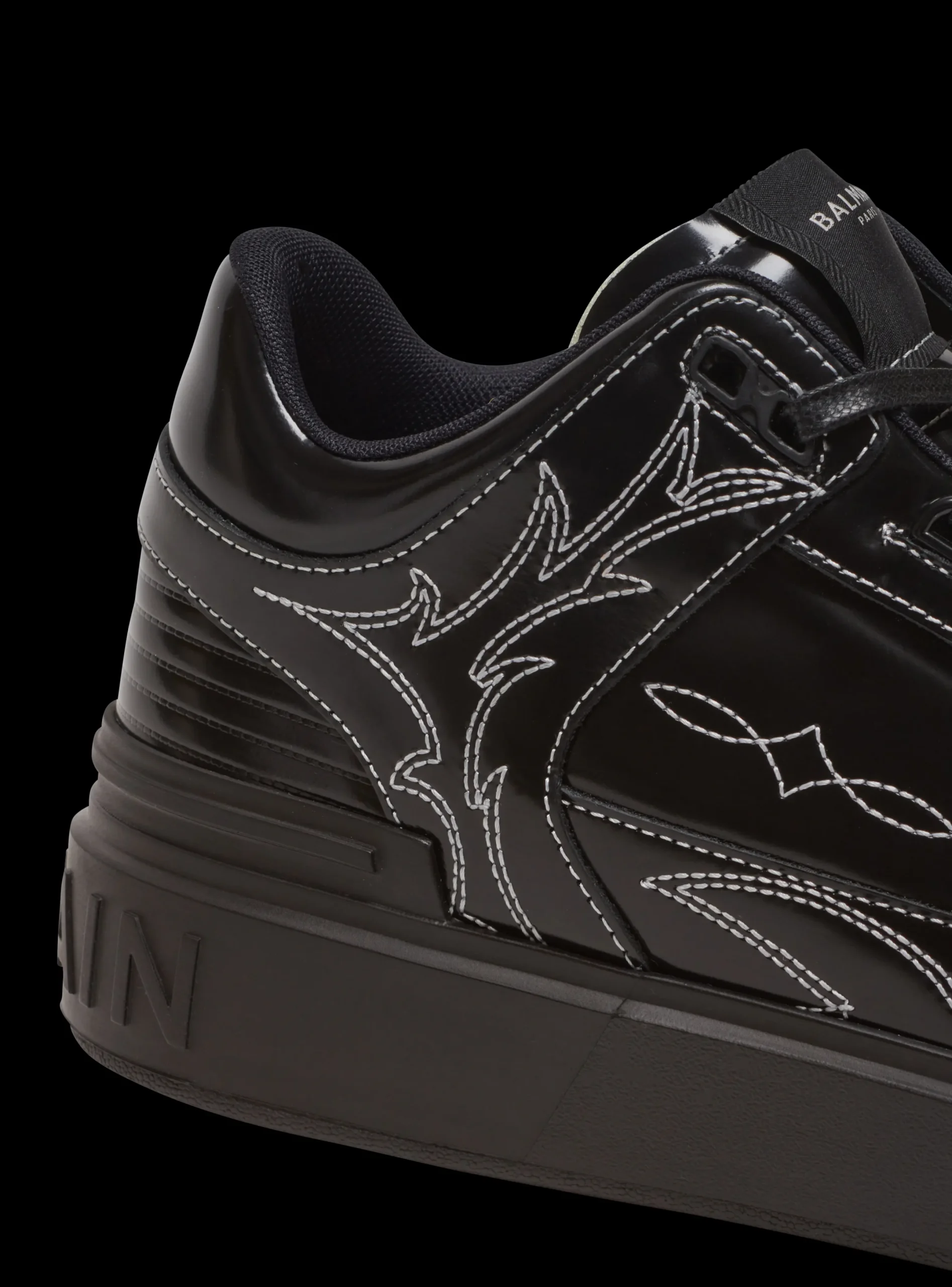 Best B-Court Mid Top Western Glazed Leather Trainers B-Court