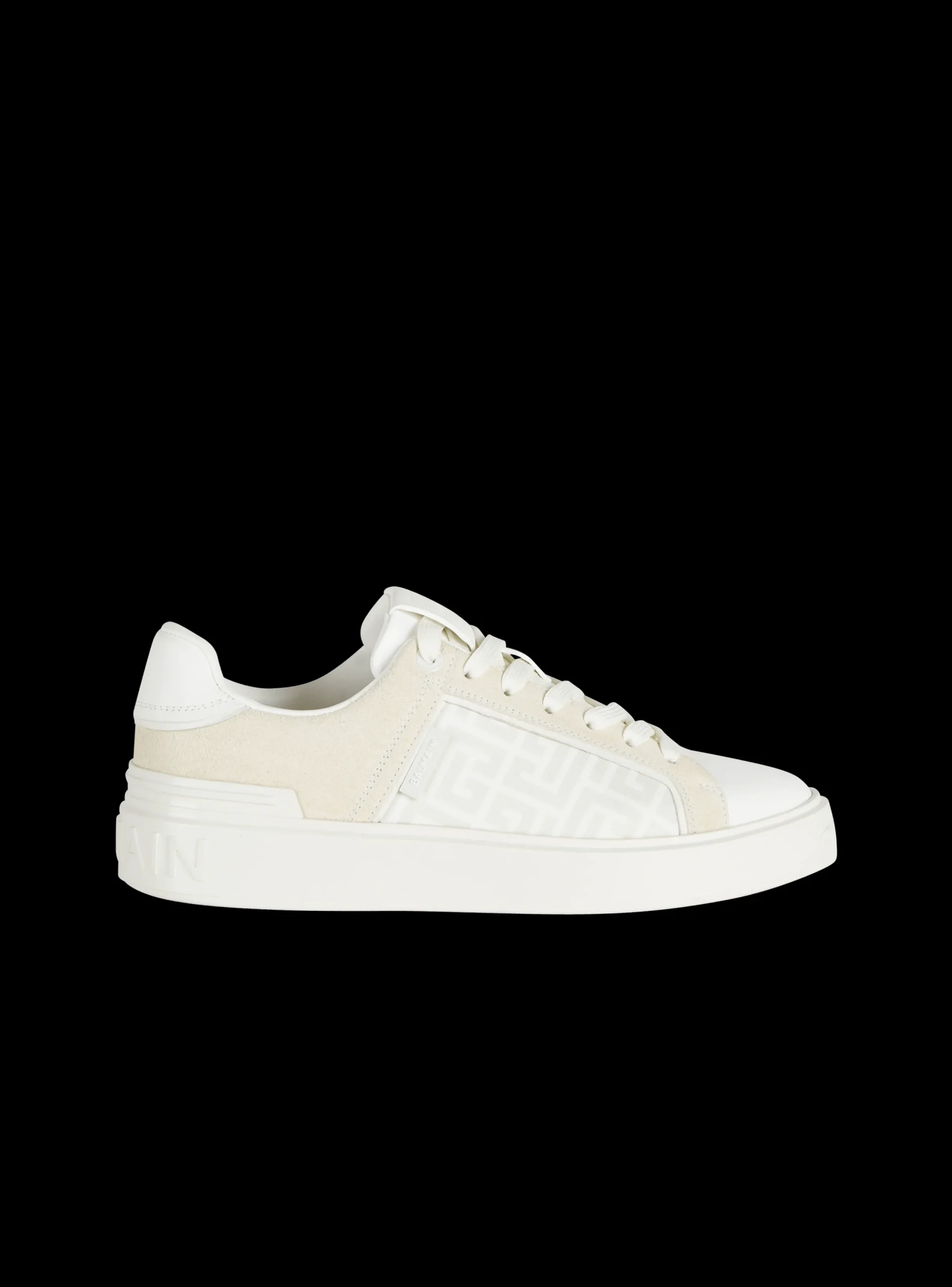 Fashion B-Court Monogrammed Nylon And Leather Trainers Women B-Court