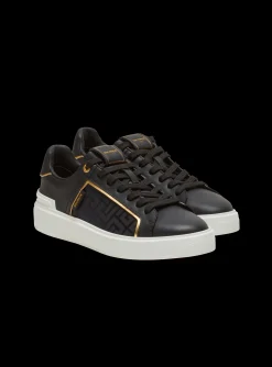 Clearance B-Court Monogrammed Nylon And Leather Trainers Women B-Court