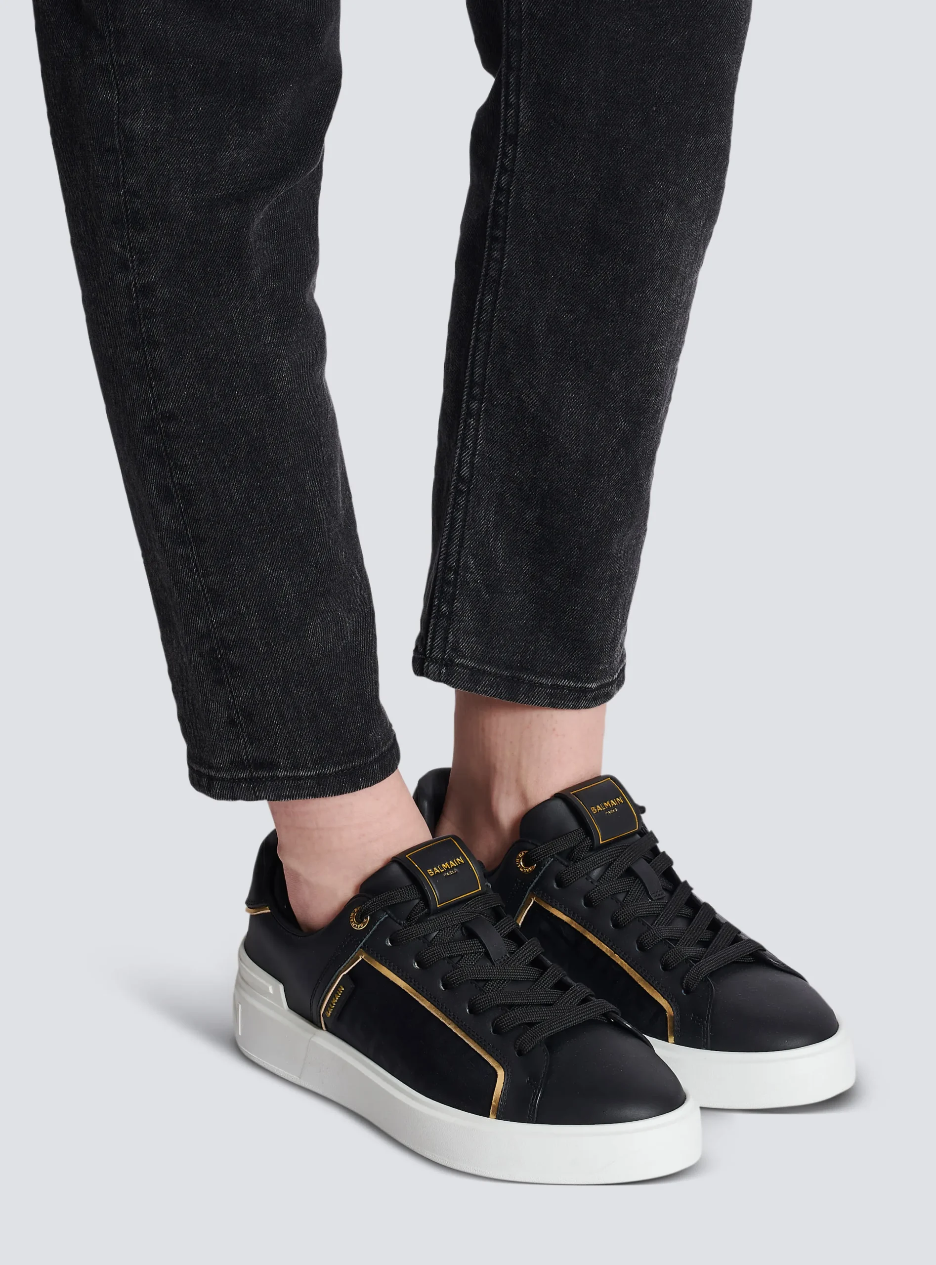 Clearance B-Court Monogrammed Nylon And Leather Trainers Women B-Court