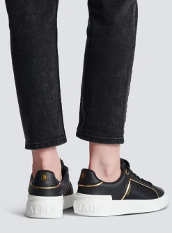 Clearance B-Court Monogrammed Nylon And Leather Trainers Women B-Court