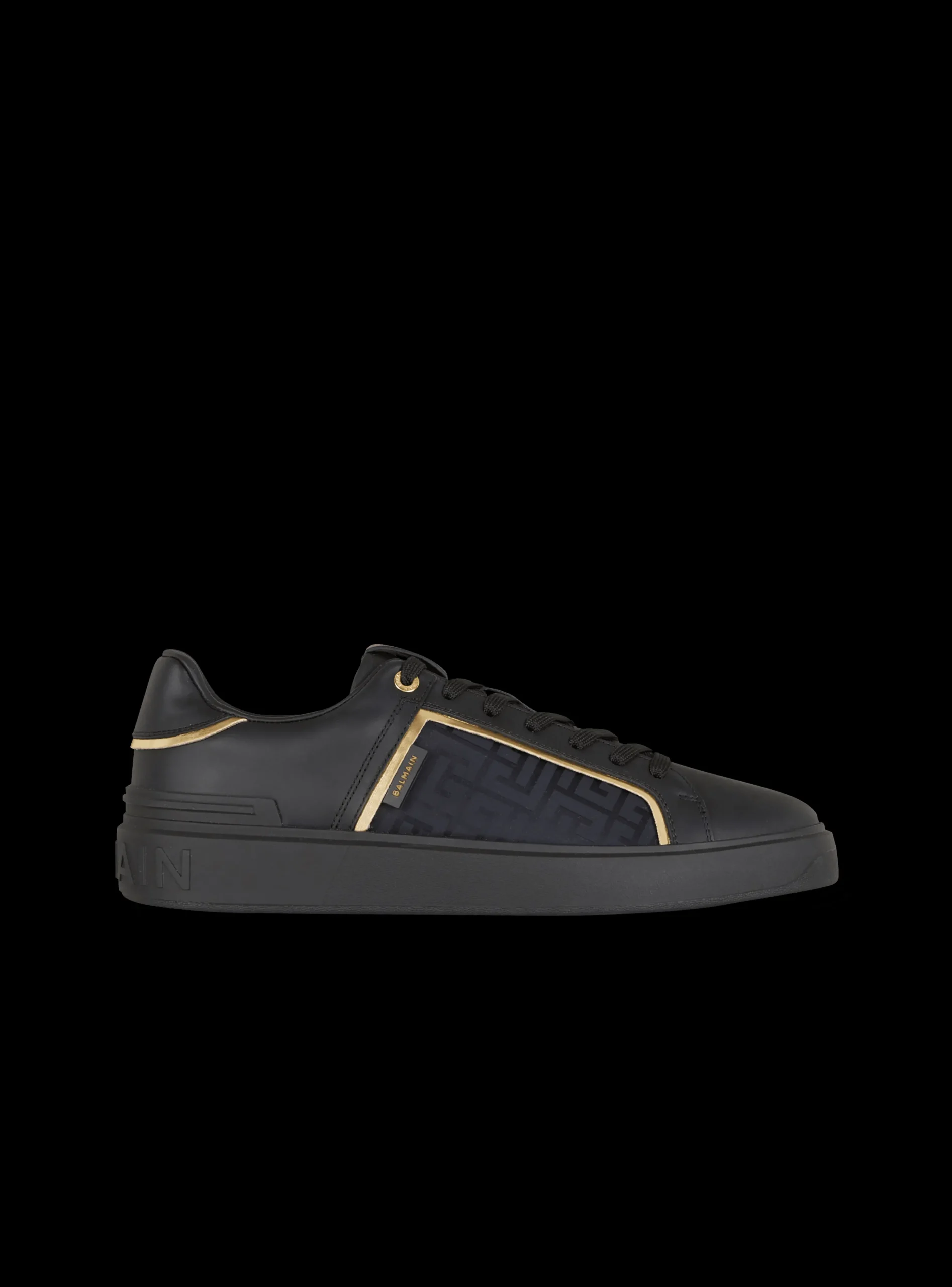 Cheap B-Court Monogrammed Nylon And Leather Trainers B-Court