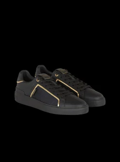 Cheap B-Court Monogrammed Nylon And Leather Trainers B-Court