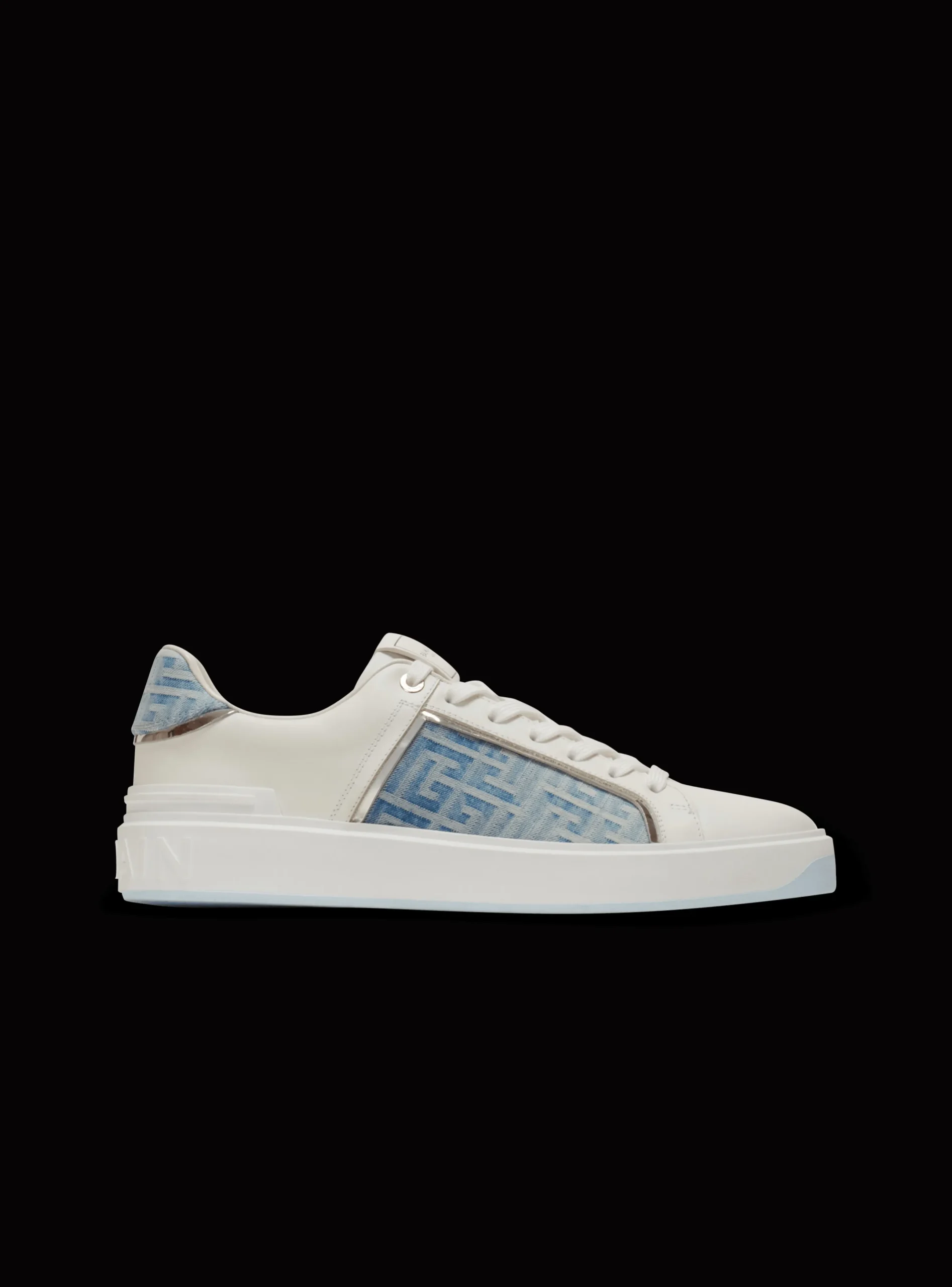 Online B-Court Trainers In Leather And Denim B-Court