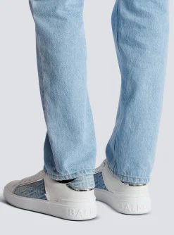 Online B-Court Trainers In Leather And Denim B-Court
