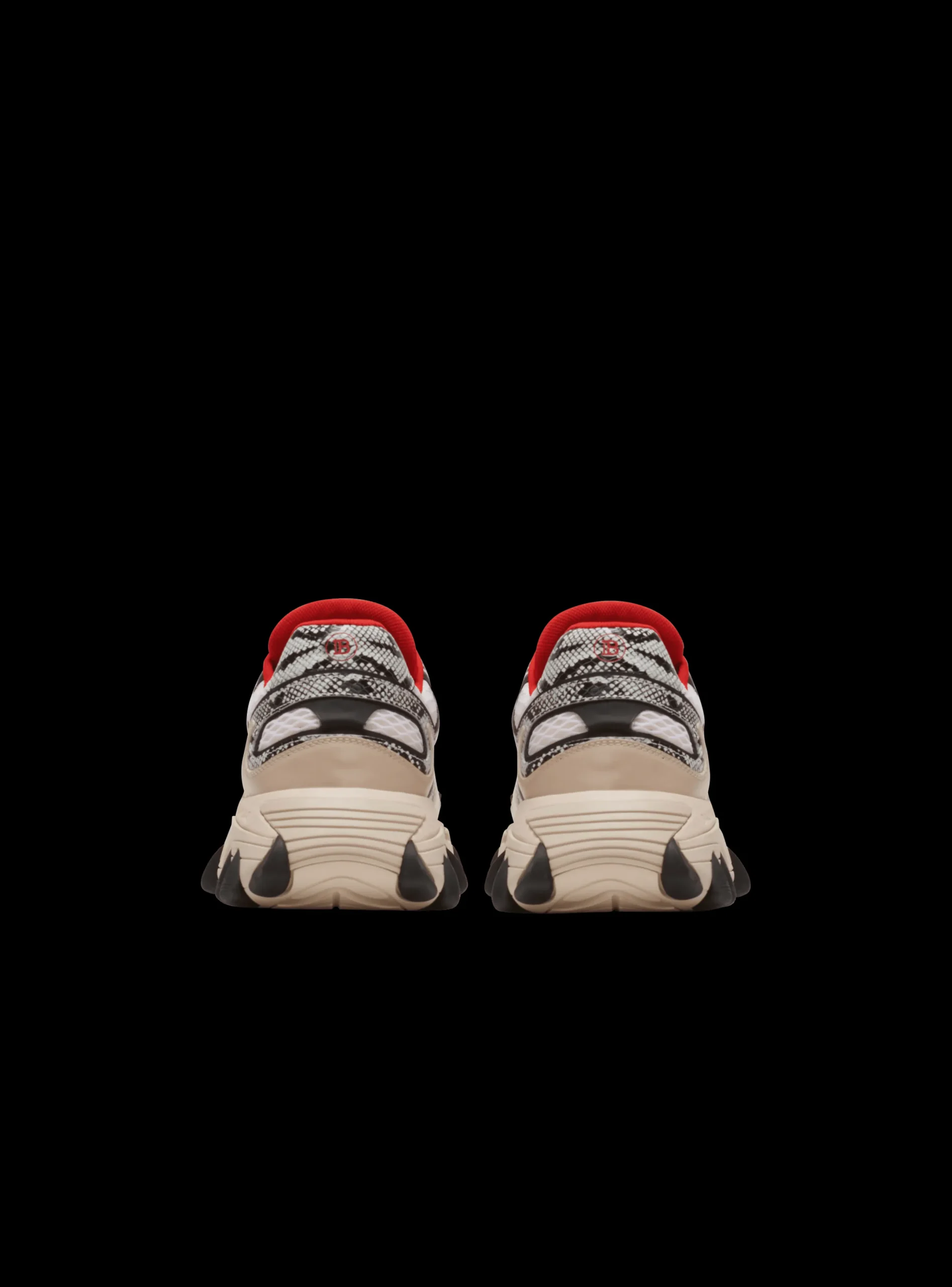 Flash Sale B-East Mesh And Snakeskin-effect Leather Trainers B-East