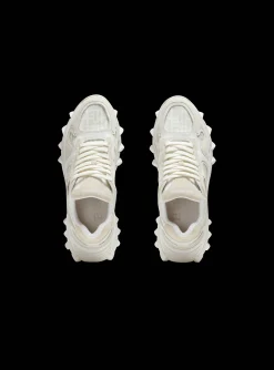 Shop B-East Monogrammed Nylon And Leather Trainers Women B-East