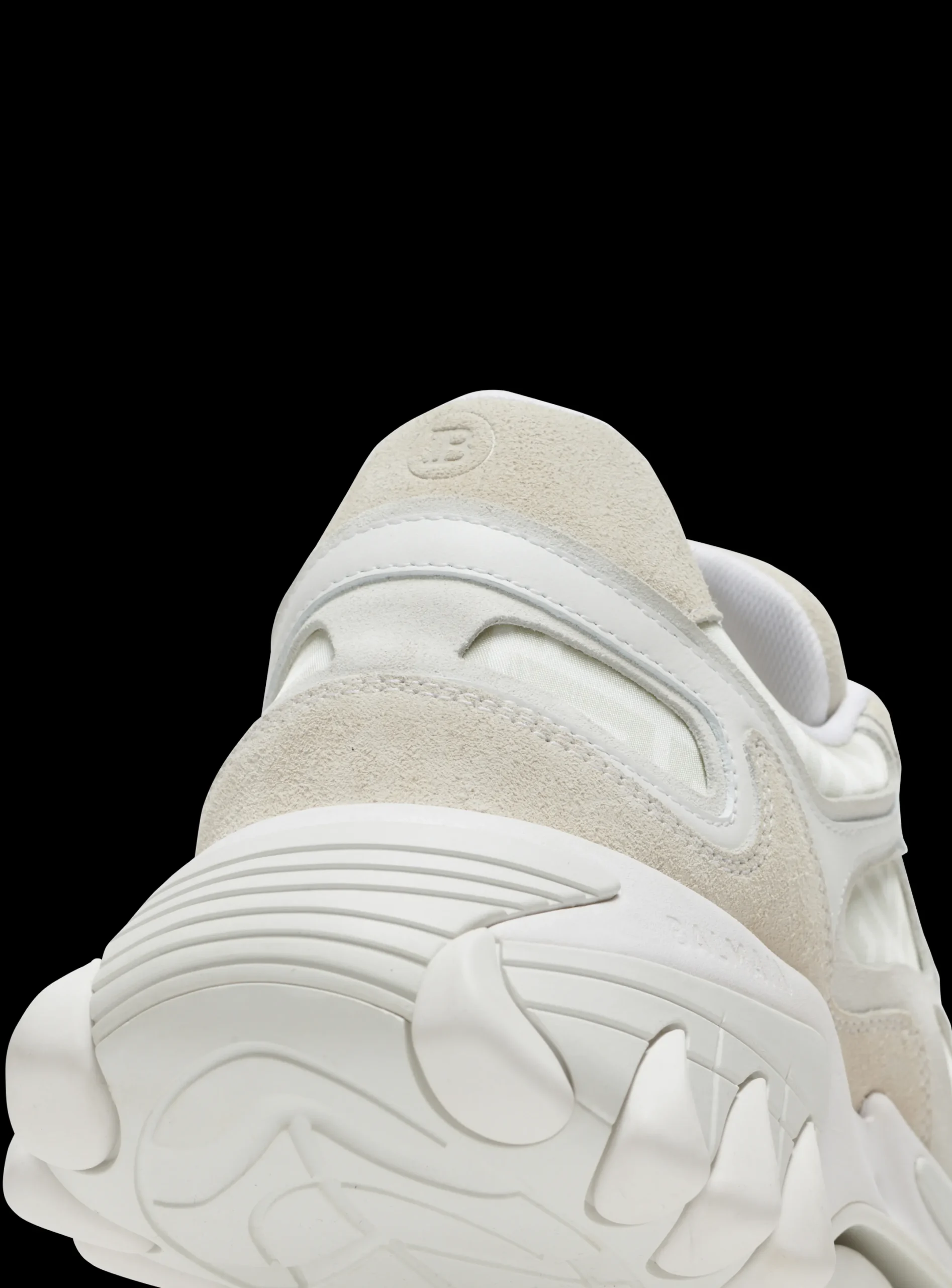 Shop B-East Monogrammed Nylon And Leather Trainers Women B-East