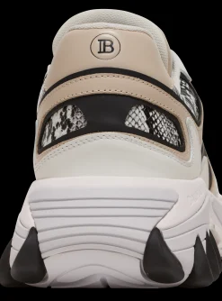 Sale B-East Snakeskin-effect Leather, Suede And Mesh Trainers Women Women|Sneakers