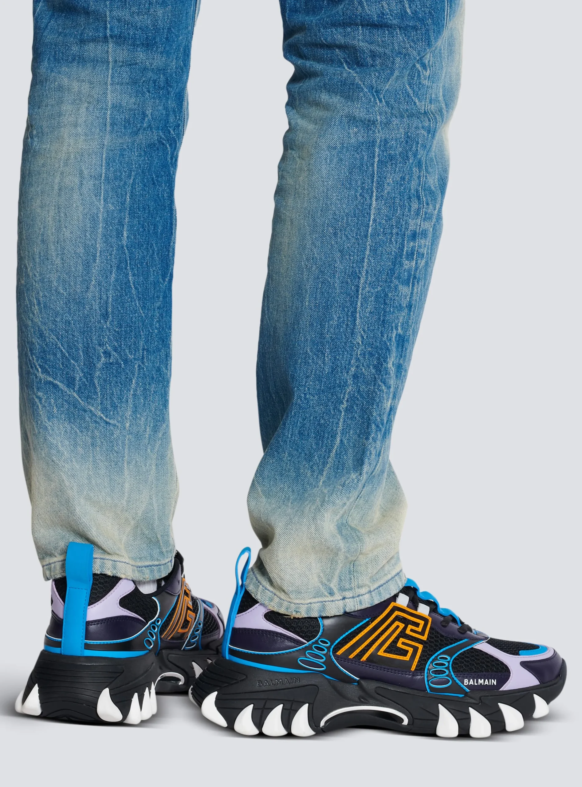 Best Sale B-East Trainers In Calfskin And Mesh Men|Sneakers