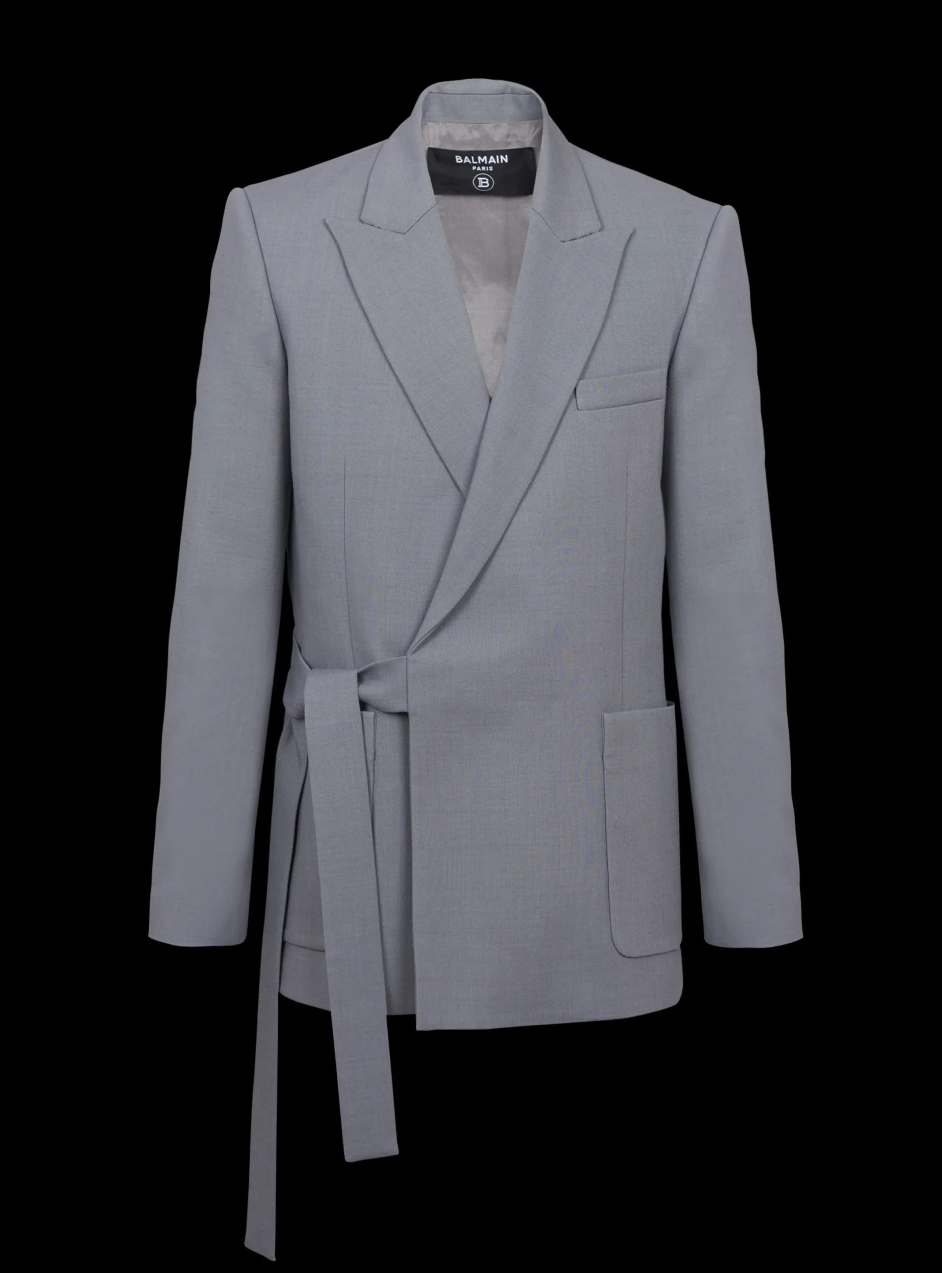 Sale Belted Asymmetrical Jacket In Double Crepe Jackets And Blazers