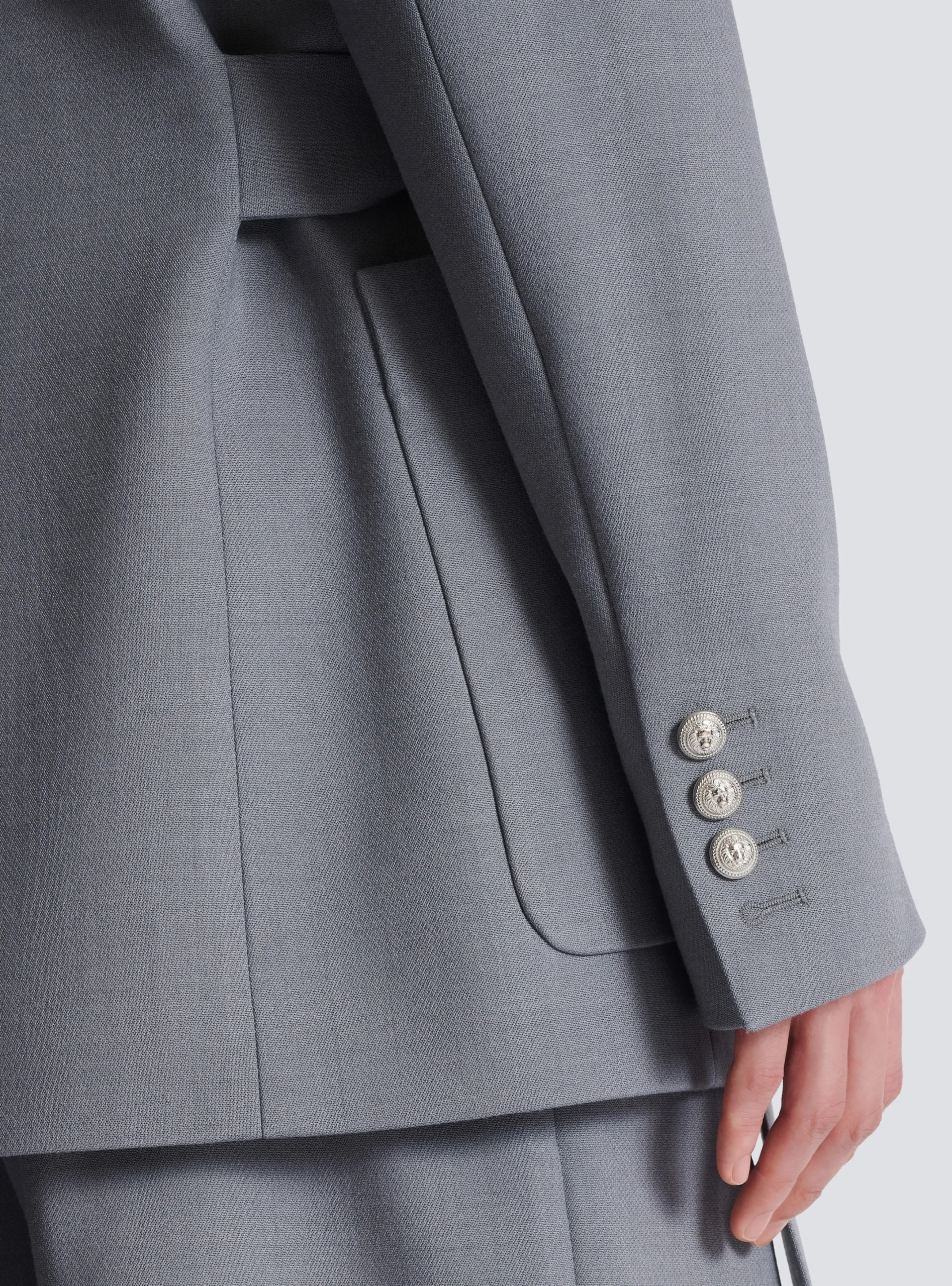 Sale Belted Asymmetrical Jacket In Double Crepe Jackets And Blazers