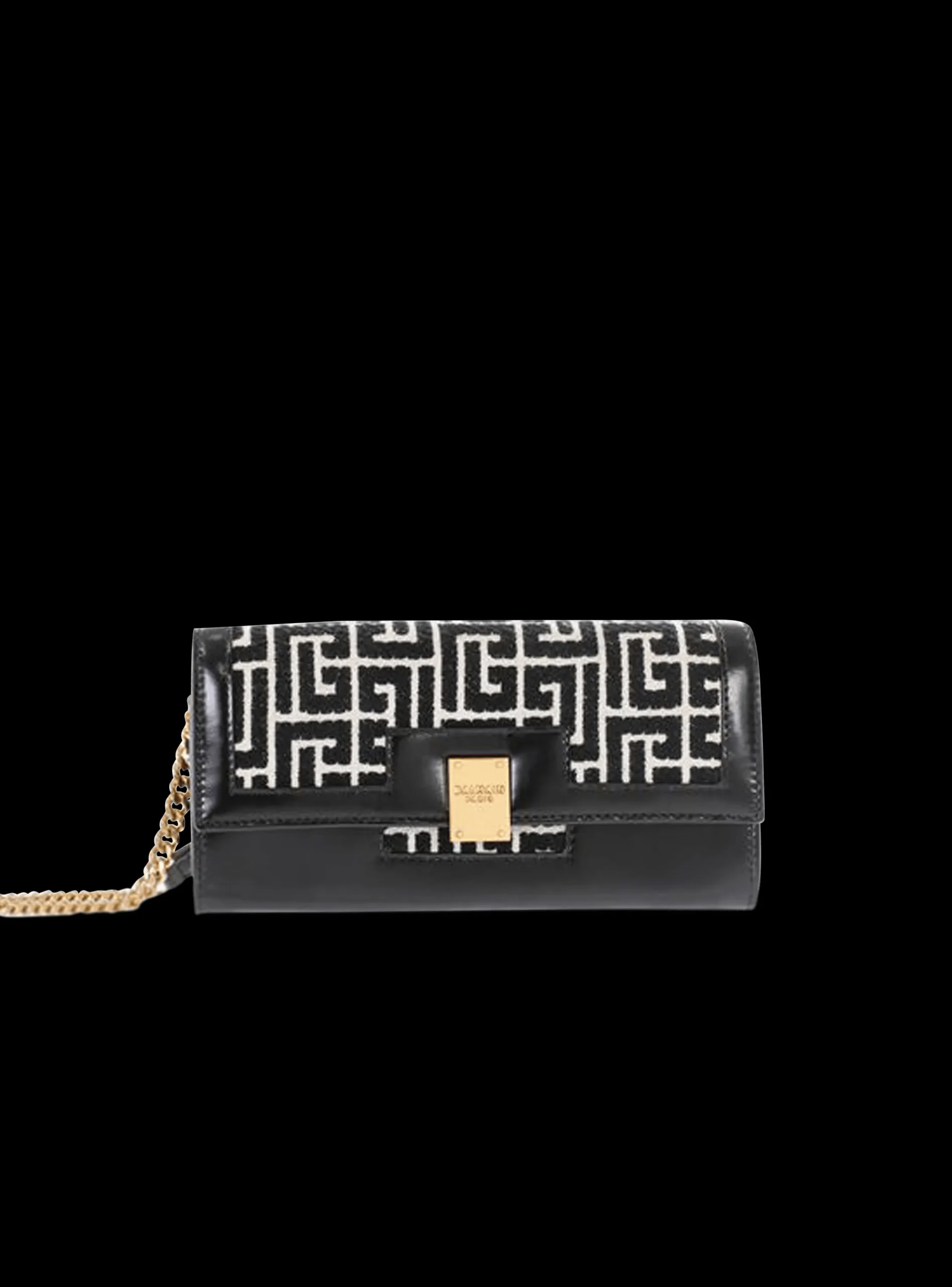 Shop Bicolor Jacquard 1945 Wallet With Chain Women Small Leather Goods|Bags