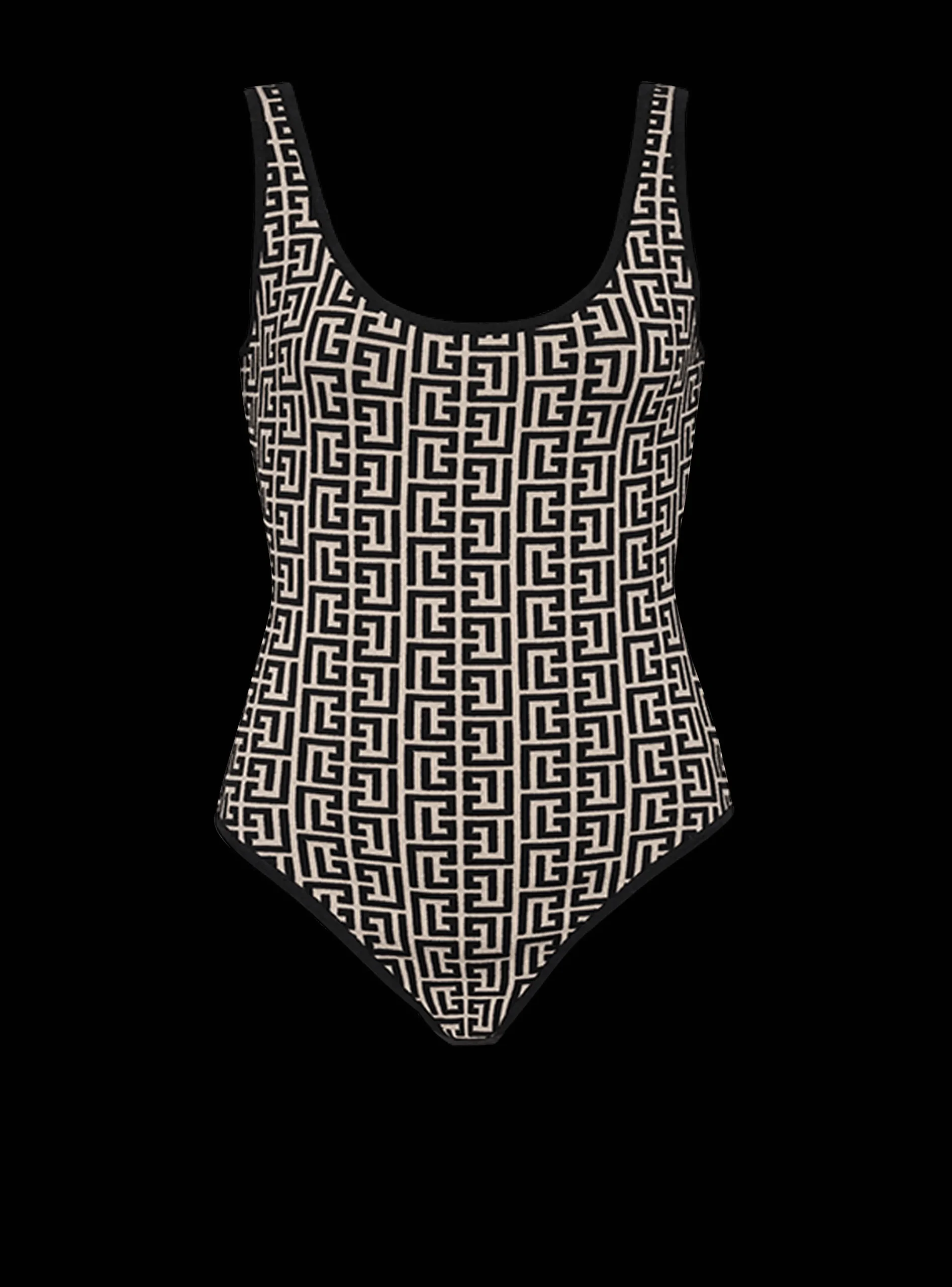 Clearance Bicolor Jacquard Bodysuit With Monogram Women Tops And Shirts