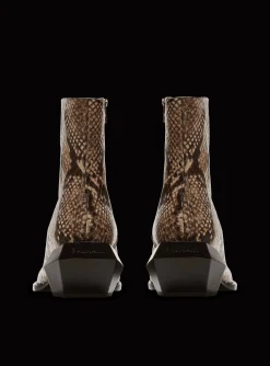 Discount Billy Snakeskin-effect Leather Ankle Boots Boots And Rangers