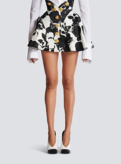 Best Black And Roses Short Tulip Skirt Women Skirts