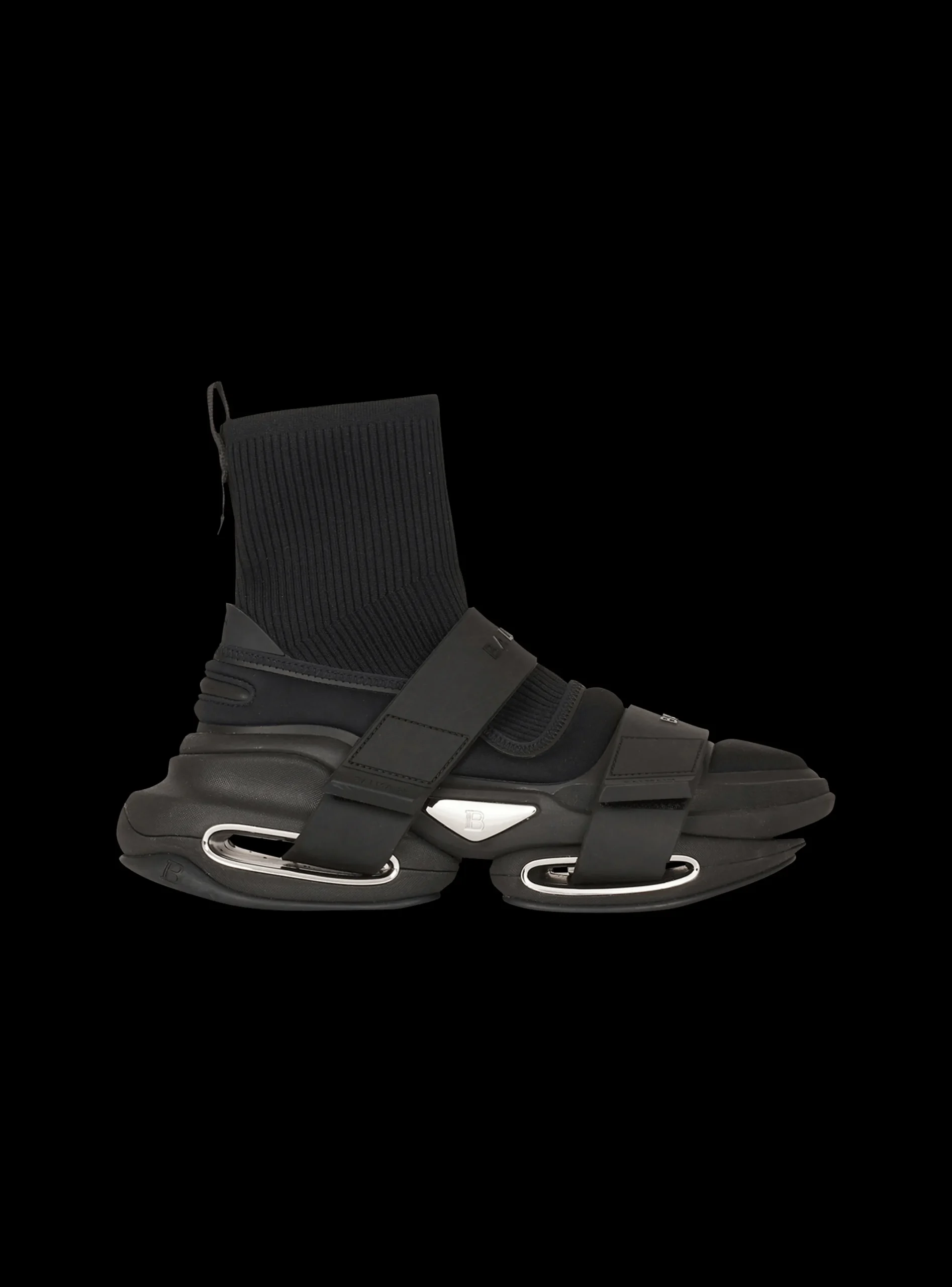 Outlet Neoprene And Knit B-Bold High-top Sneakers With Straps B-Bold