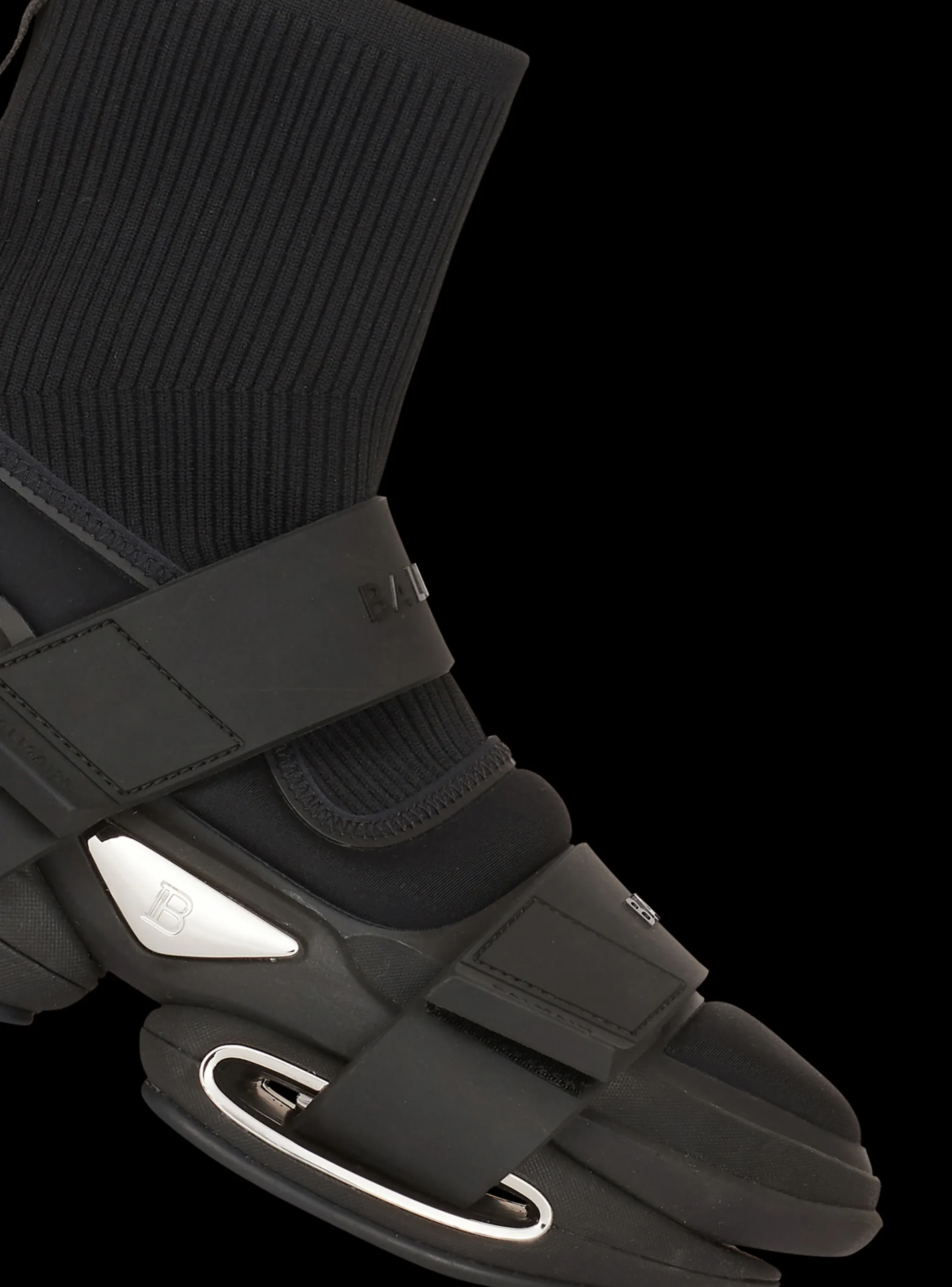 Outlet Neoprene And Knit B-Bold High-top Sneakers With Straps B-Bold